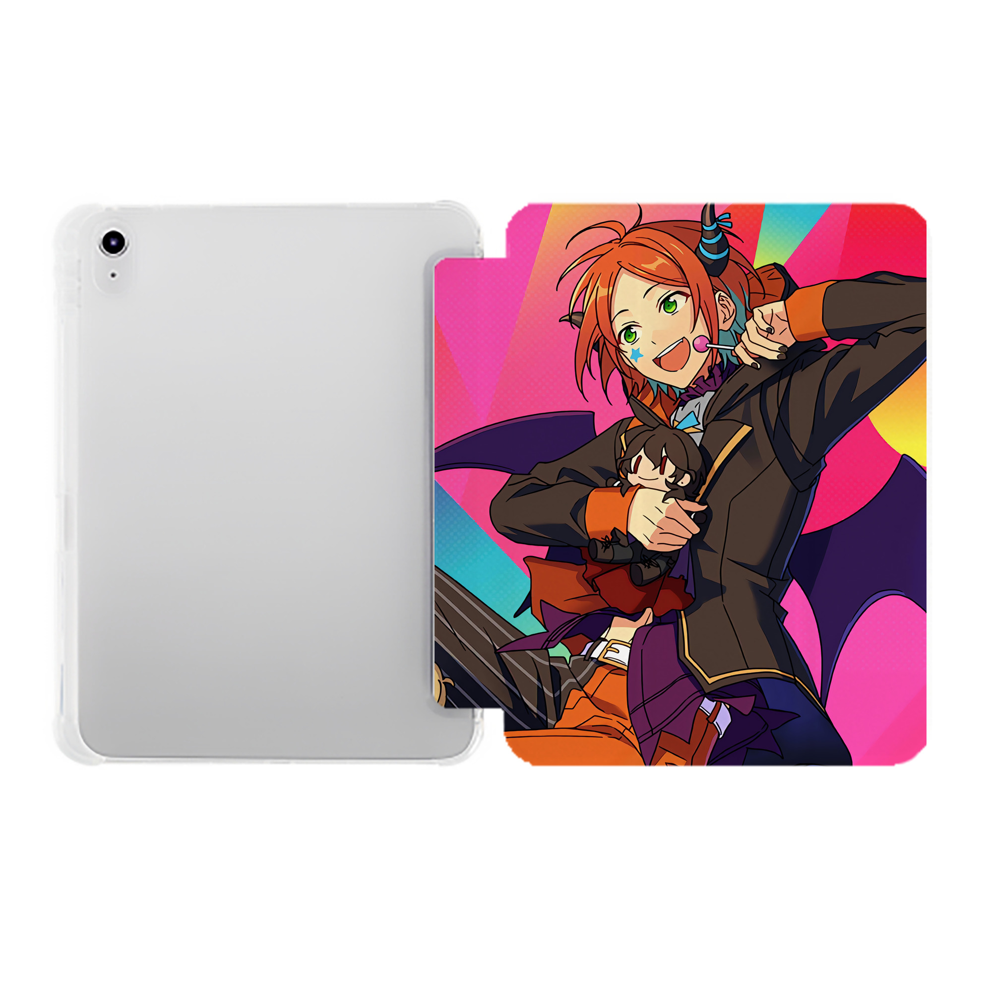 （画像用） あんさんぶるスターズ! Ensemble Stars IPad ケース ペン収納付き 三つ折りスタンド PUレザー×シリコン 対応機種9.5/10.5/10.9インチ